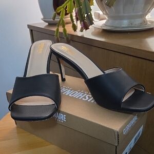 Black Women's Open-Toe Heels